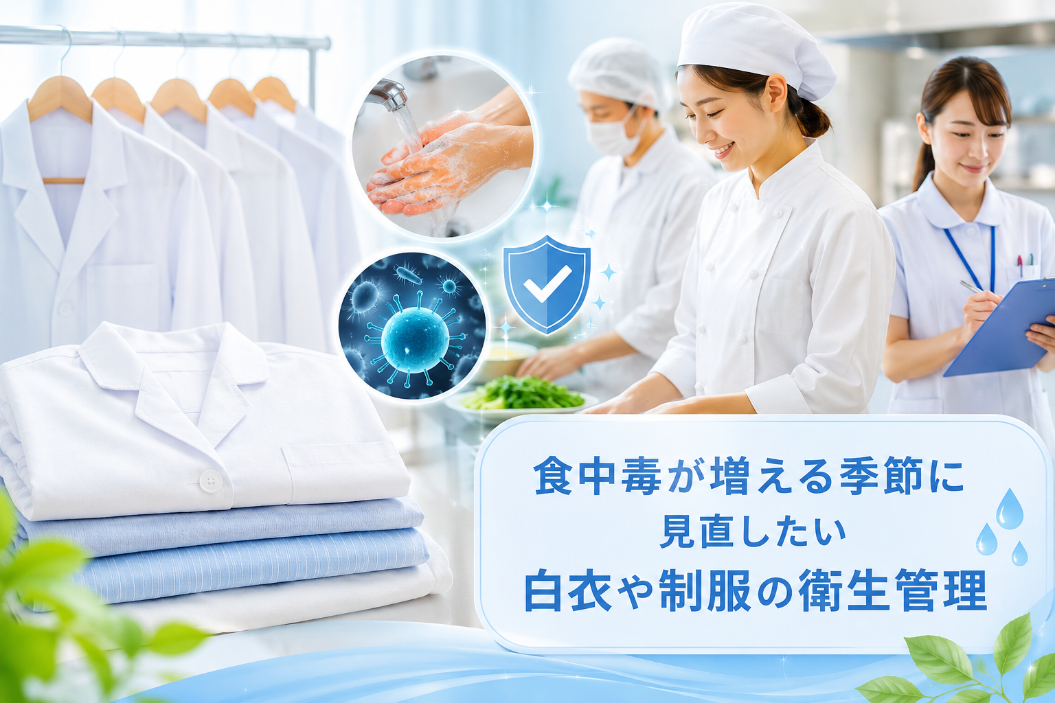 食中毒が増える今の季節に見直したい！ケーシー、スクラブも！