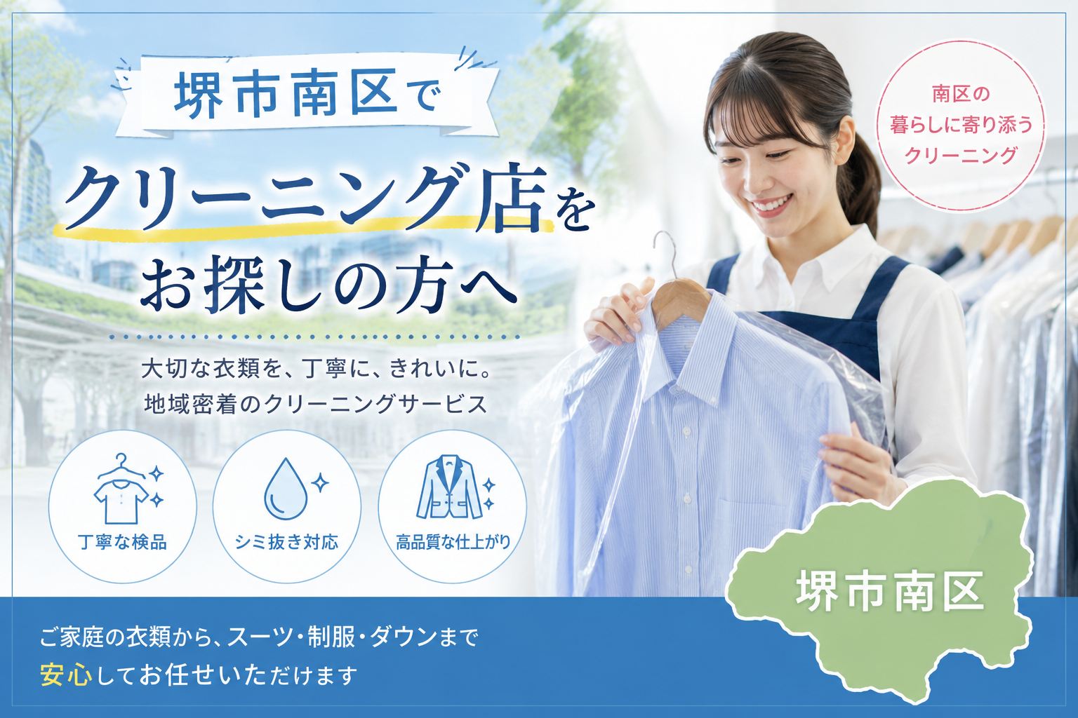 お得情報！堺市南区　クリーニング店を選ぶポイント３選